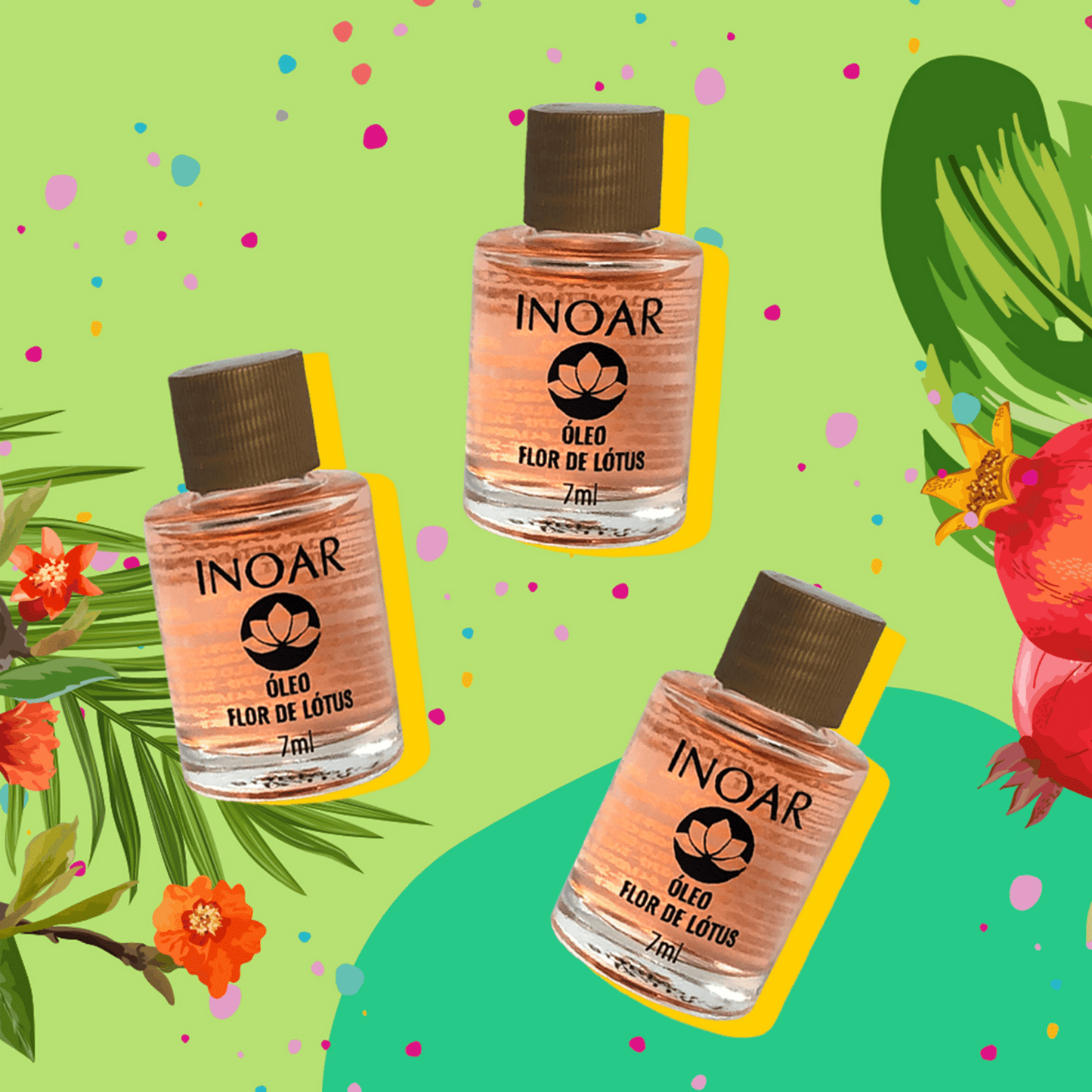 Inoar Résistance Lotus Flower Hair Oil Frizz Control & Repair Treatment 7ml