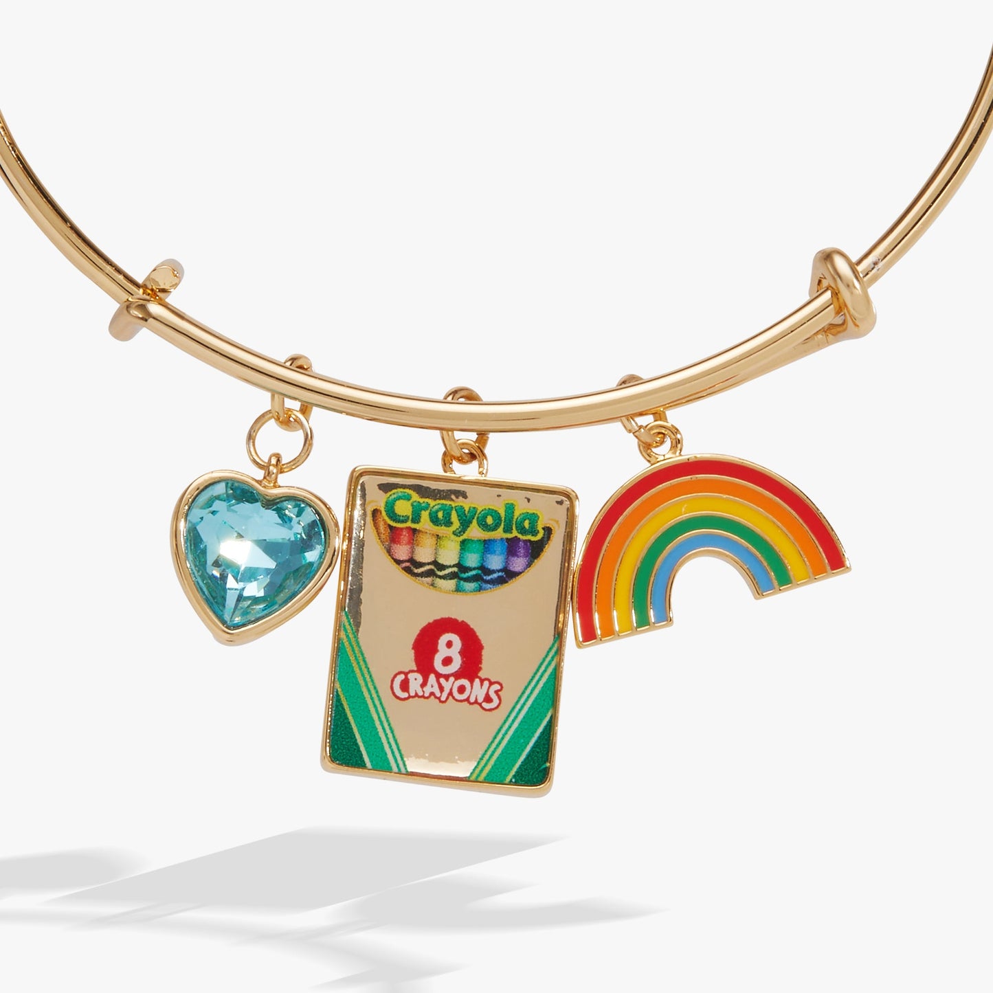 Crayola 'To Teach Is To Color A Life Forever' Multi-Charm Bangle – Gold