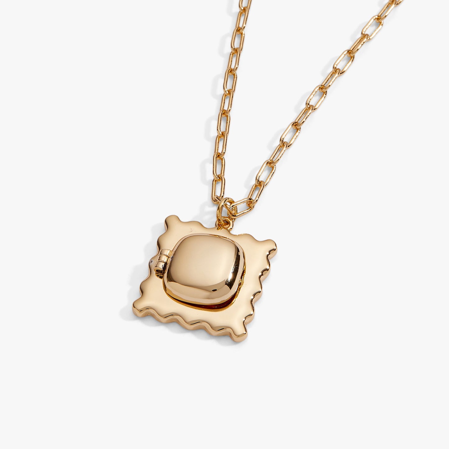 Pasta Girl 'Anything Is Pastable' Ravioli Locket Necklace – Gold