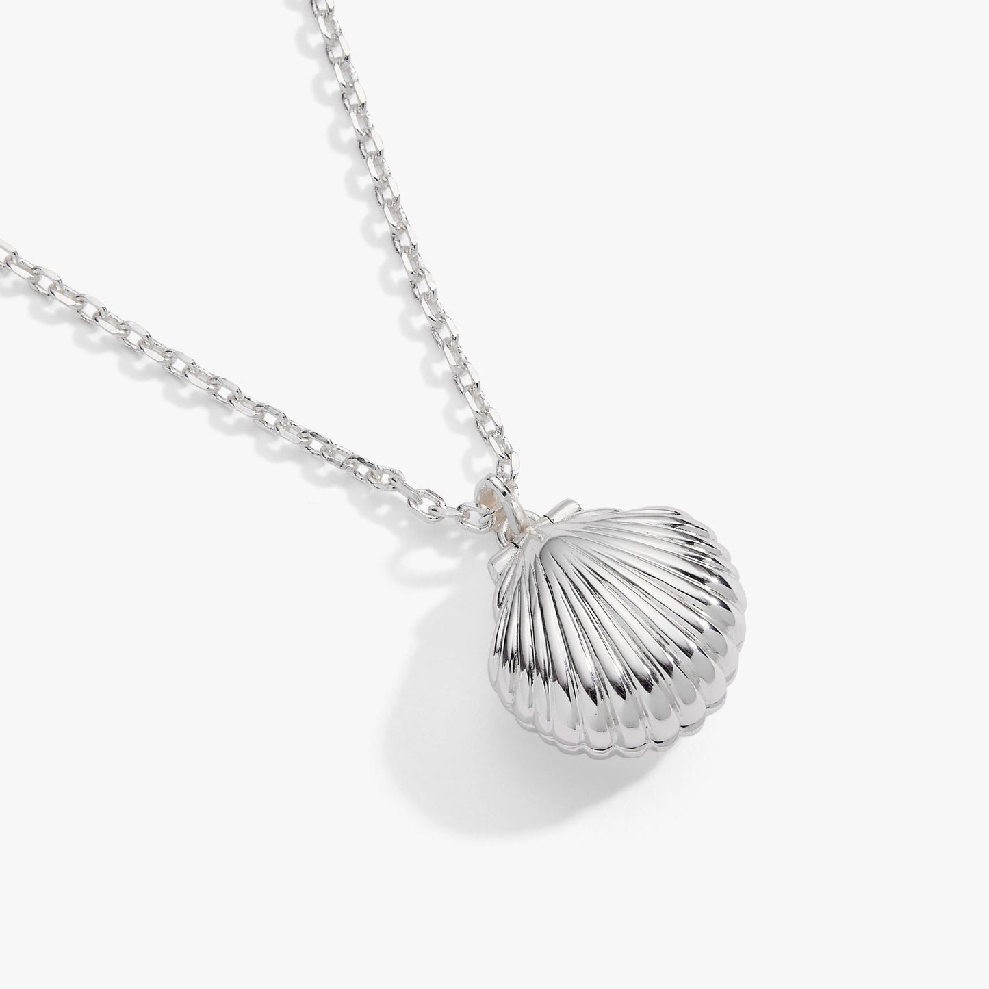 Salt + Sea Seashell Locket Pendant Necklace | Pearl & Hidden Message Locket by ALEX AND ANI – Silver