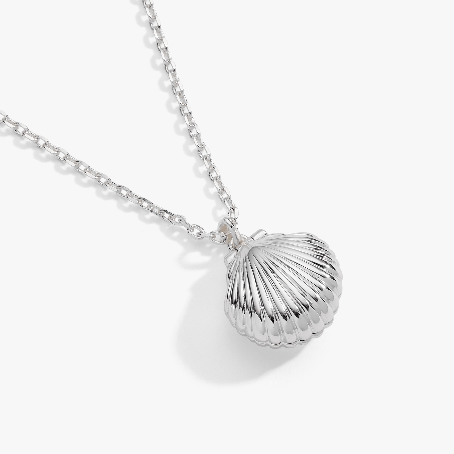 Salt + Sea Seashell Locket Pendant Necklace | Pearl & Hidden Message Locket by ALEX AND ANI – Silver